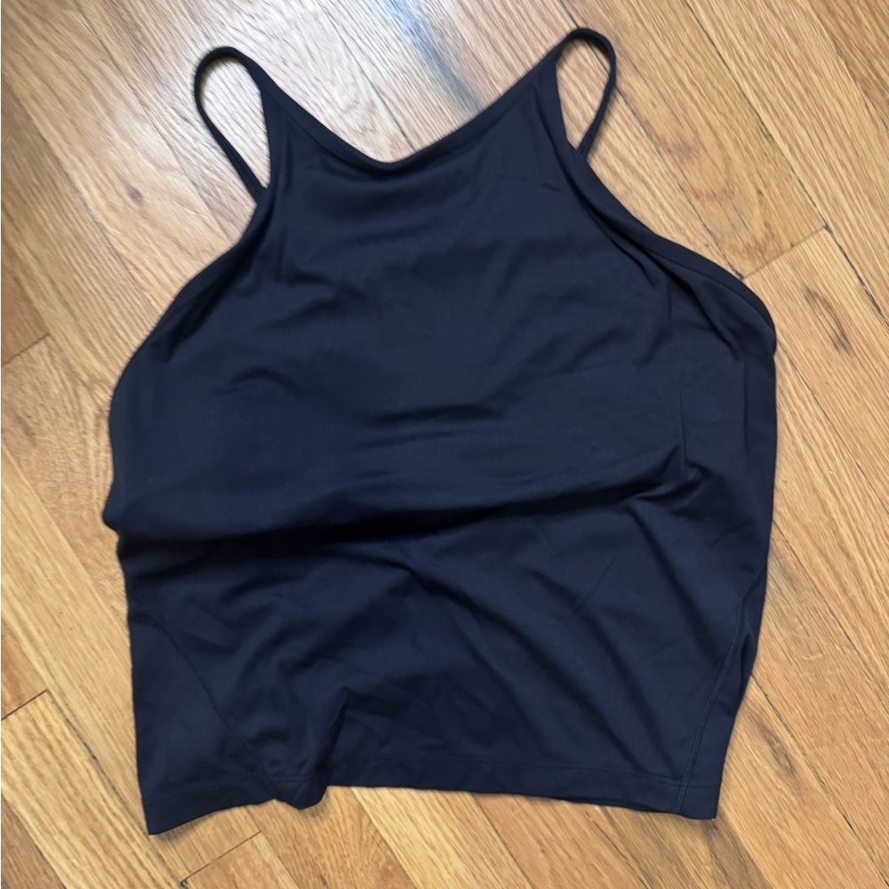 Lululemon High Neck Blk Yoga Tank sz 10